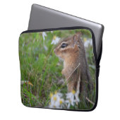 Adorable Chipmunk in Blume Laptopschutzhülle (Vorderseite Links)
