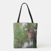 Adorable Chipmunk in Blume Tasche (Rückseite)