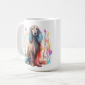 ADORABLE CHRISTMAS AFGHAN HOUND PUPPY KAFFEETASSE (Vorderseite Links)