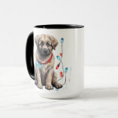 ADORABLE CHRISTMAS ANATOLIAN SHEPHERHERHERY PUPPY TASSE (Vorderseite Links)