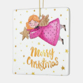 Adorable Christmas Angel Keramikornament (Links)