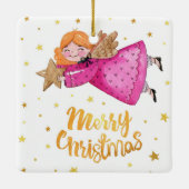 Adorable Christmas Angel Keramikornament (Rückseite)