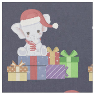 Adorable Christmas Baby Elephant Stoff