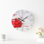 Adorable Christmas Balls -Personalized Große Wanduhr (Zuhause)