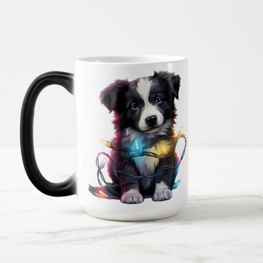 ADORABLE CHRISTMAS BORDER COLLIE PUPPY HUND VERWANDLUNGSTASSE (Links)