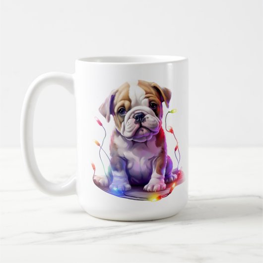 ADORABLE CHRISTMAS BULLDOG PUPPY HUND KAFFEETASSE (Links)