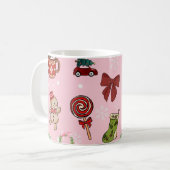 Adorable Christmas Candy and Cocoa Pattern Kaffeetasse (Vorderseite Links)