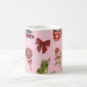 Adorable Christmas Candy and Cocoa Pattern Kaffeetasse (Mittel)