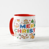 Adorable Christmas Cat Mug Gift for Cat Lovers Tasse (Vorderseite Links)