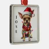 ADORABLE CHRISTMAS CHIHUAHUA DOG ORNAMENT AUS METALL (Rechts)