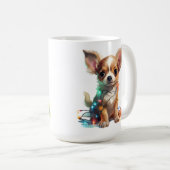 ADORABLE CHRISTMAS CHIHUAHUA PUPPY DOG KAFFEETASSE (VorderseiteRechts)