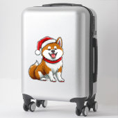 Adorable Christmas Dog Aufkleber (Koffer)