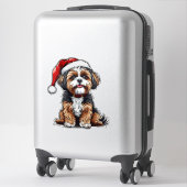 Adorable Christmas Dog Aufkleber (Koffer)