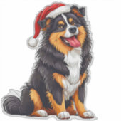 Adorable Christmas Dog Aufkleber (Vorderseite)
