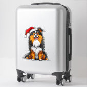 Adorable Christmas Dog Aufkleber (Koffer)