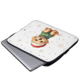 Adorable Christmas Dog - Festive Puppy Christmas Laptopschutzhülle (Vorne Knopf)