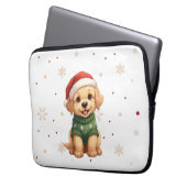 Adorable Christmas Dog - Festive Puppy Christmas Laptopschutzhülle (Vorderseite Links)