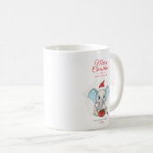 Adorable Christmas Elephant | PERSONALISIERT Kaffeetasse (VorderseiteRechts)