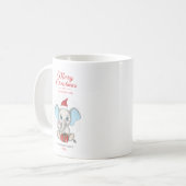 Adorable Christmas Elephant | PERSONALISIERT Kaffeetasse (Vorderseite Links)