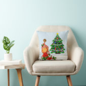 Adorable Christmas Elf Throw Kissen (Stuhl )