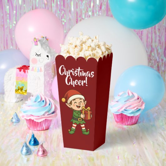 Adorable Christmas Elf with Gift Box Geschenkschachtel (Party)