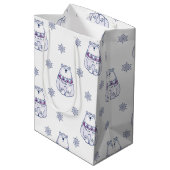 Adorable Christmas Gift Bags with Polar Bears Mittlere Geschenktüte (Rückseite Schrägansicht)