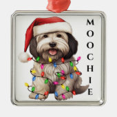 ADORABLE CHRISTMAS HAVANESE DOG ORNAMENT AUS METALL (Vorne)