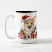 ADORABLE CHRISTMAS HOLIDAY CORGIS PRÄSENTIERT ZWEIFARBIGE TASSE (Links)