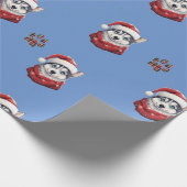 Adorable Christmas Husky Geschenkpapier (Ecke)