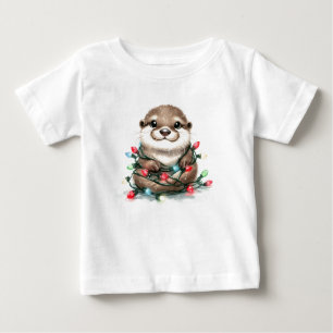 Adorable Christmas Otter Baby T-shirt