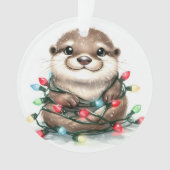 Adorable Christmas Otter Ornament (Vorderseite)
