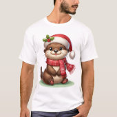 Adorable Christmas Otter T-Shirt (Vorderseite)