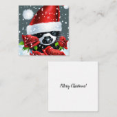 Adorable Christmas Skunk Mitteilungskarte (Vorne/Hinten)