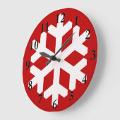 Adorable Christmas Snowflake Clock! Große Wanduhr (Winkel)
