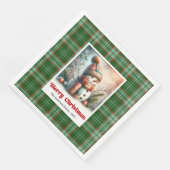 Adorable Christmas Snowman Napkins Editable Kids Serviette (Ecke)