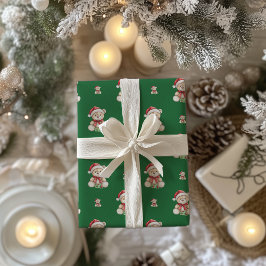 Adorable Christmas Teddy Bär Geschenkpapier