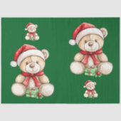Adorable Christmas Teddy Bär Seidenpapier (Vorderseite)