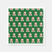Adorable Christmas Teddy Bär Serviette (Vorderseite)