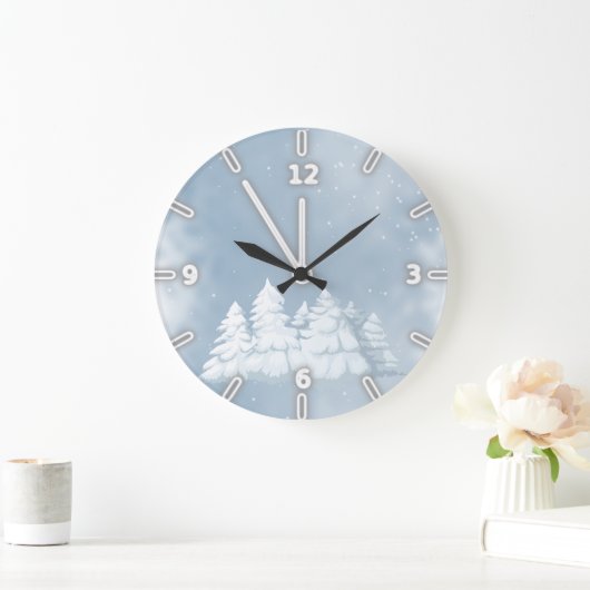 Adorable ,Christmas Trees Große Wanduhr (Zuhause)