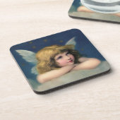 Adorable Christmas Vintag Angel Getränkeuntersetzer (Linke Seite)