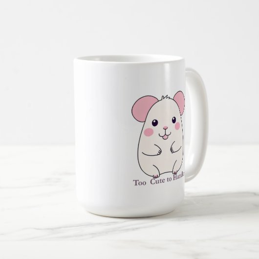 Adorable Chubby Mouse Kaffeetasse (VorderseiteRechts)