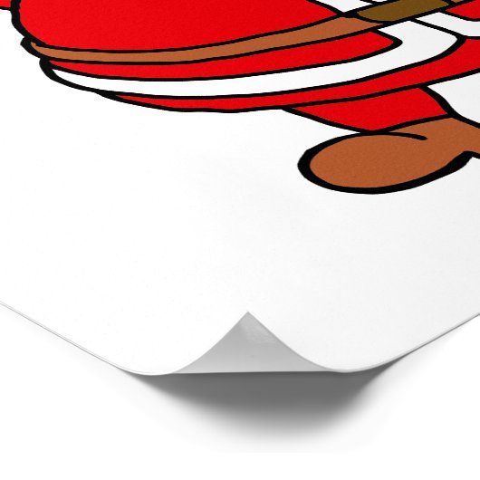 Adorable Chubby Santa Claus Poster (Ecke)