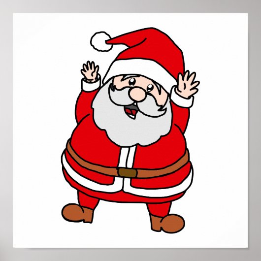 Adorable Chubby Santa Claus Poster (Vorne)