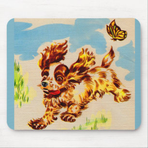 Adorable Cocker Spaniel Welpe auf dem Lauf Mousepad