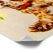 Adorable Cocker Spaniel Welpe auf dem Lauf Poster (Ecke)