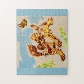 Adorable Cocker Spaniel Welpe auf dem Lauf Puzzle (Vertikal)
