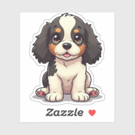 Adorable Cocker Spanisch Puppy - Chibi Style Aufkleber