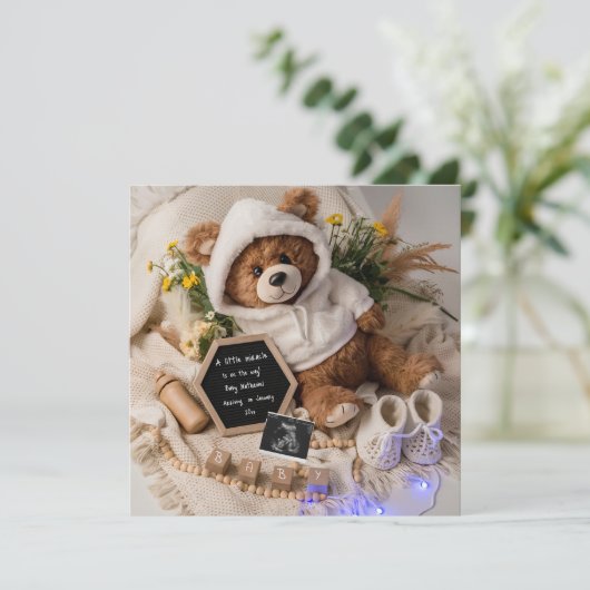 Adorable Cold Bären Pregnancy Ankündigung (Stehend Vorderseite)