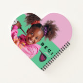 Adorable ColorfuHeart Shaped Spiral Bound Notebook Notizblock (Rückseite)