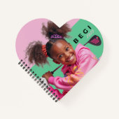 Adorable ColorfuHeart Shaped Spiral Bound Notebook Notizblock (Vorderseite)